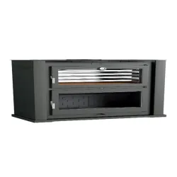 Horno Leña Frontal Horno Envolvente en Inox.Bandeja Horno de 60 cm Potencia Máxima 13,5 KW.INTERIOR FUNDICION