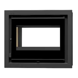 Insertable Leña 70 cm                                                   Doble cara con 2 Puertas                                                        Interior Vermiculita                           Cristales Serigrafiados